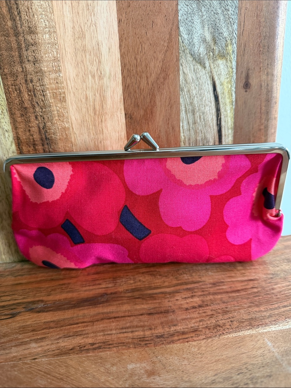Marimekko Mini Unikko Red Glasses Pouch Poppy Pattern NWT